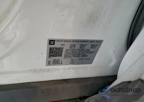 2021 GMC Terrain Sle z USA, uszkodzony, nr VIN 3GKALTEV4ML359690